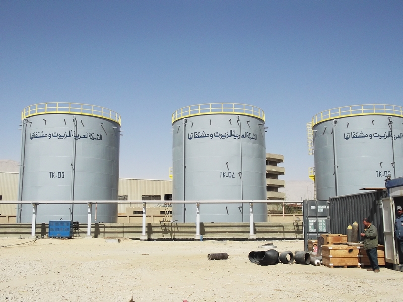 Industrial storage tanks with coating and scaffold access work 3